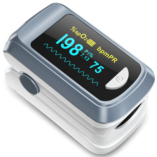 OLED Fingertip Pulse Oximeter Gray