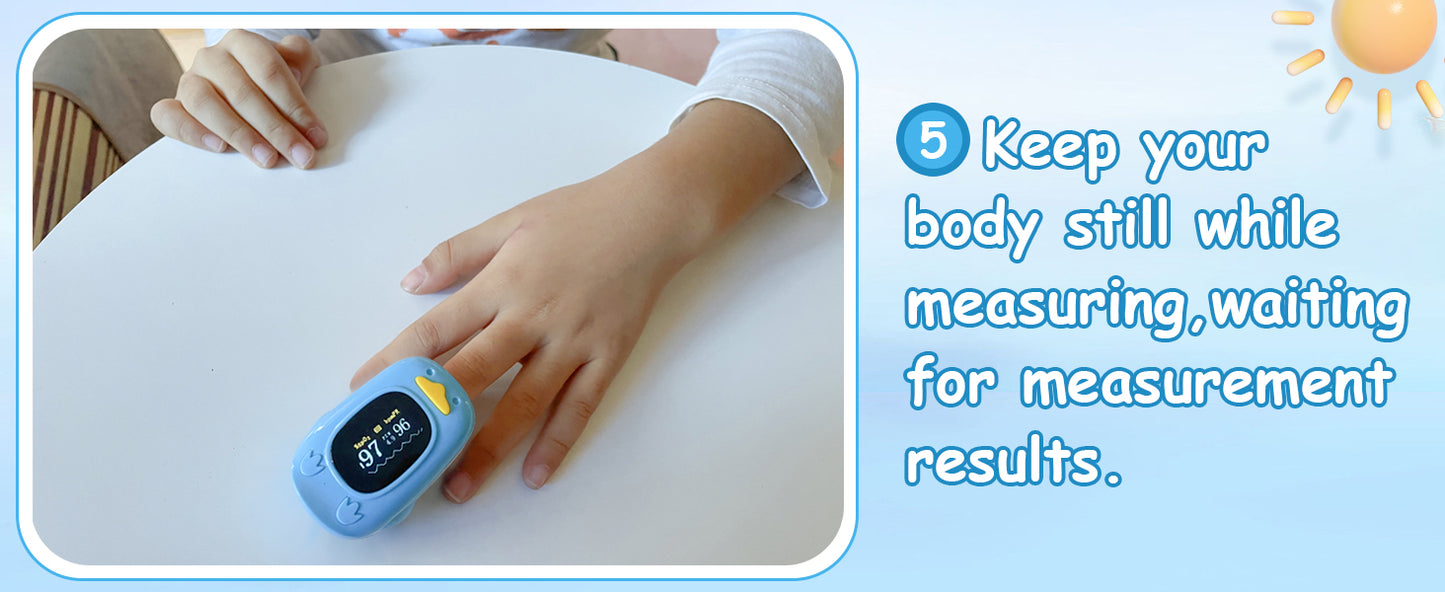 Children Fingertip Pulse Oximeter Blue