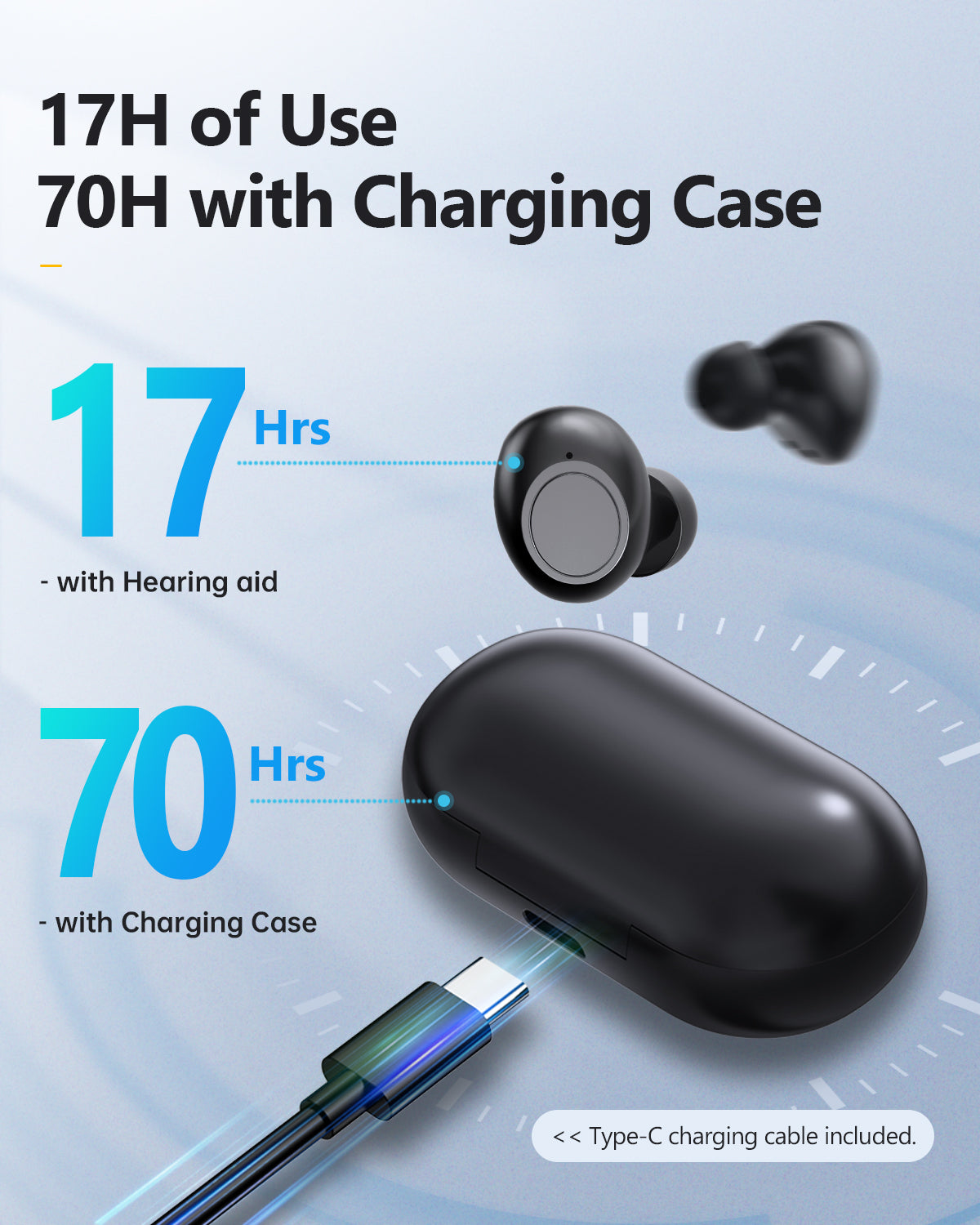 In-ear Hearing Aids Black