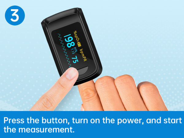 OLED Fingertip Pulse Oximeter Black