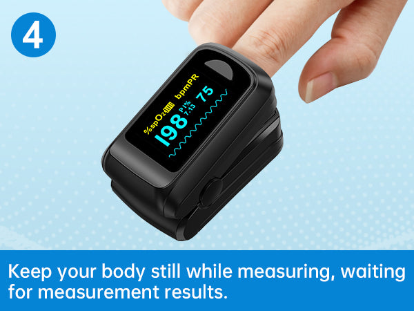OLED Fingertip Pulse Oximeter Black