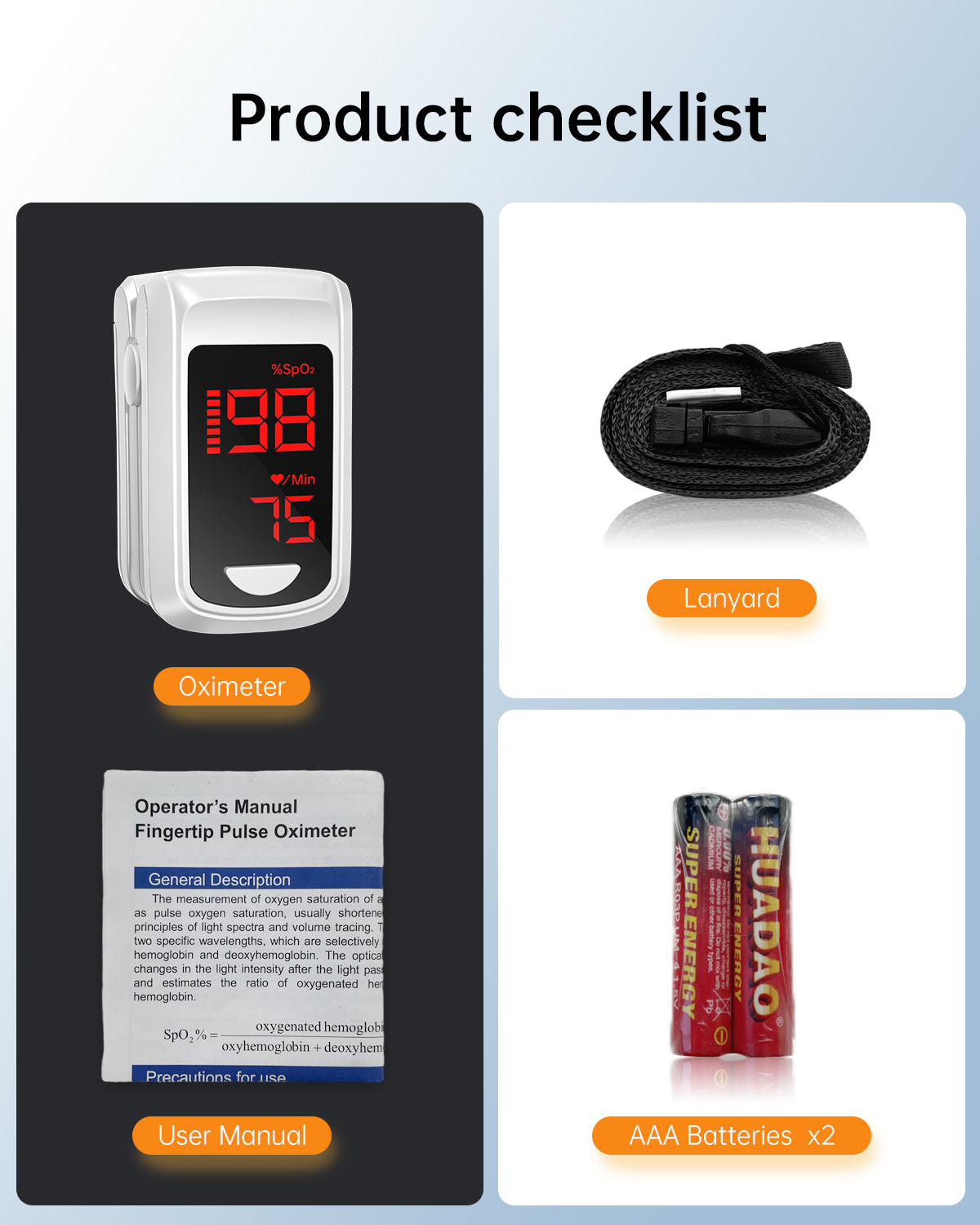 Bluetooth LED Fingertip Pulse Oximeter White