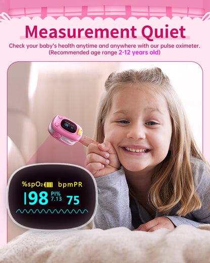 Children Fingertip Pulse Oximeter Pink