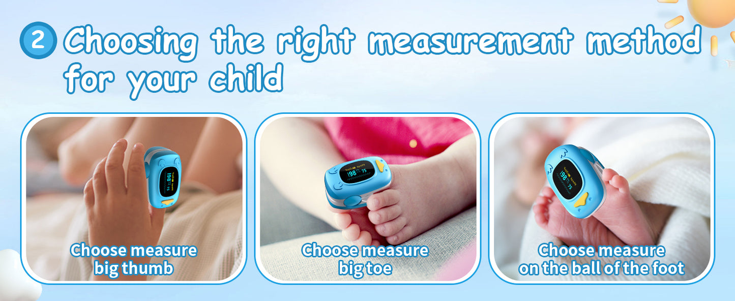 Children Fingertip Pulse Oximeter Blue
