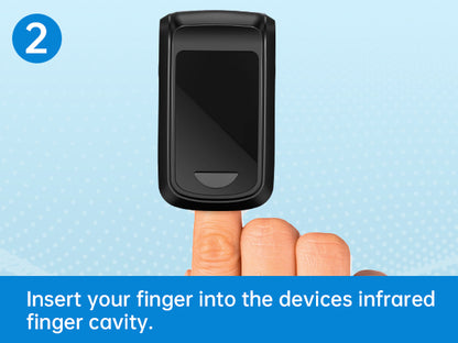OLED Fingertip Pulse Oximeter Black